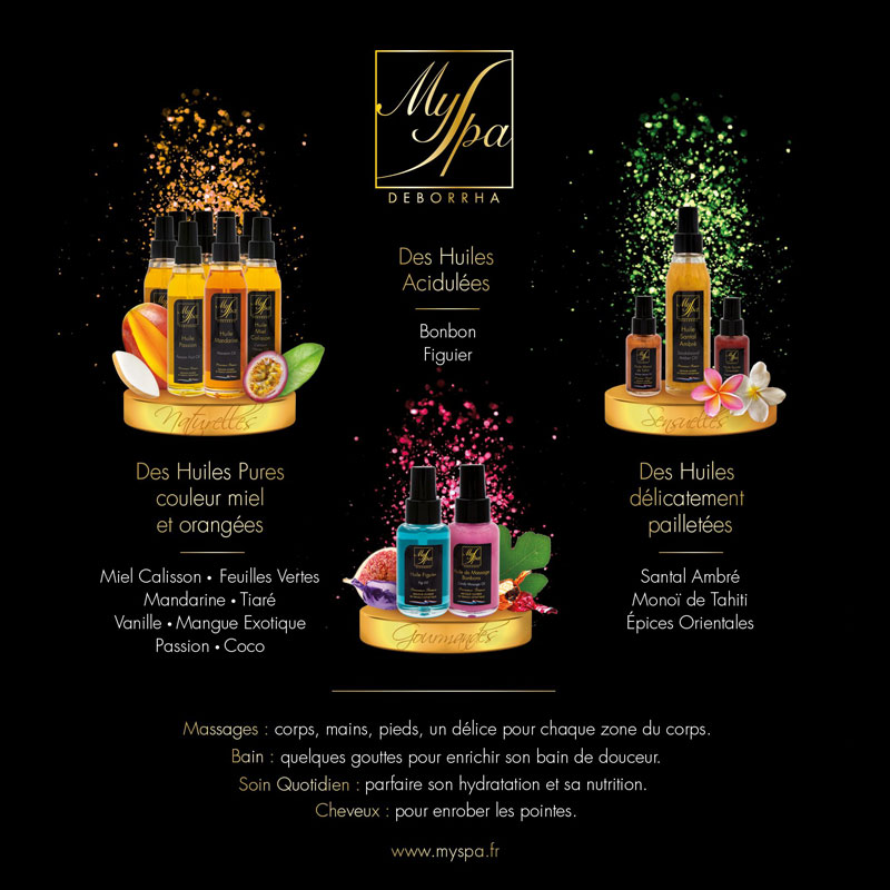 Huiles acidulées hydratante pour le corps les mains les pieds et cheveux hydratation et nutrition de la peau Spa le monde intérieur maud armand 